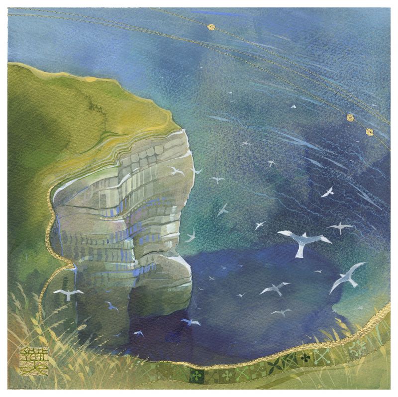 Kate Lycett - Cliff Top Walk 1 - Hand finished print