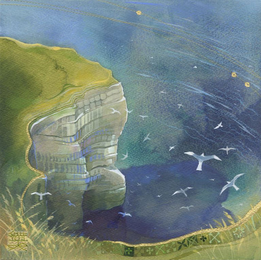 Kate Lycett - Cliff Top Walk 1 - Hand finished print