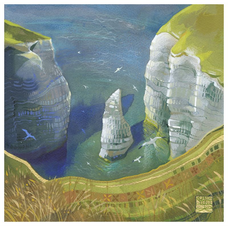 Kate Lycett - Cliff Top Walk 2 - Hand finished print