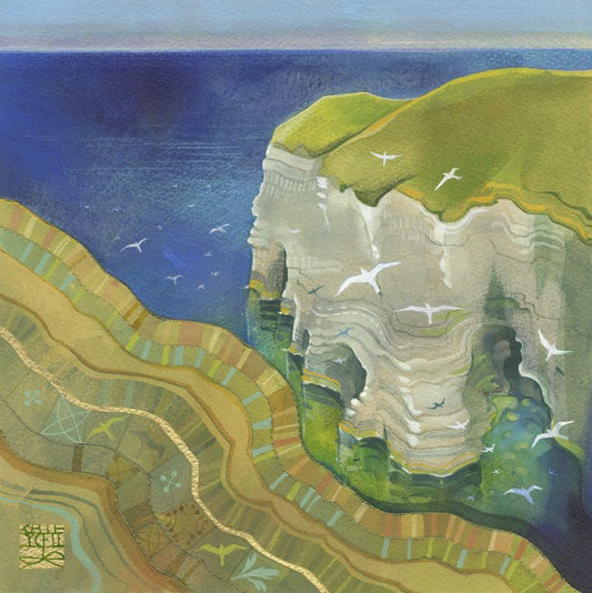 Kate Lycett - Cliff Top Walk 3 - Hand finished print