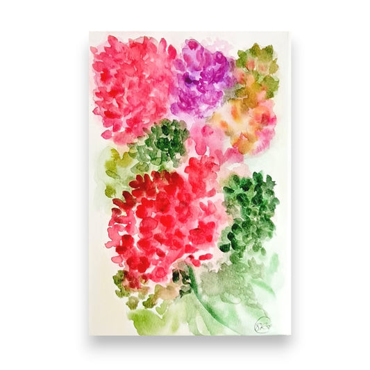 Sofia Roe - Pink and Green Hydrangeas - Limited Edition Print