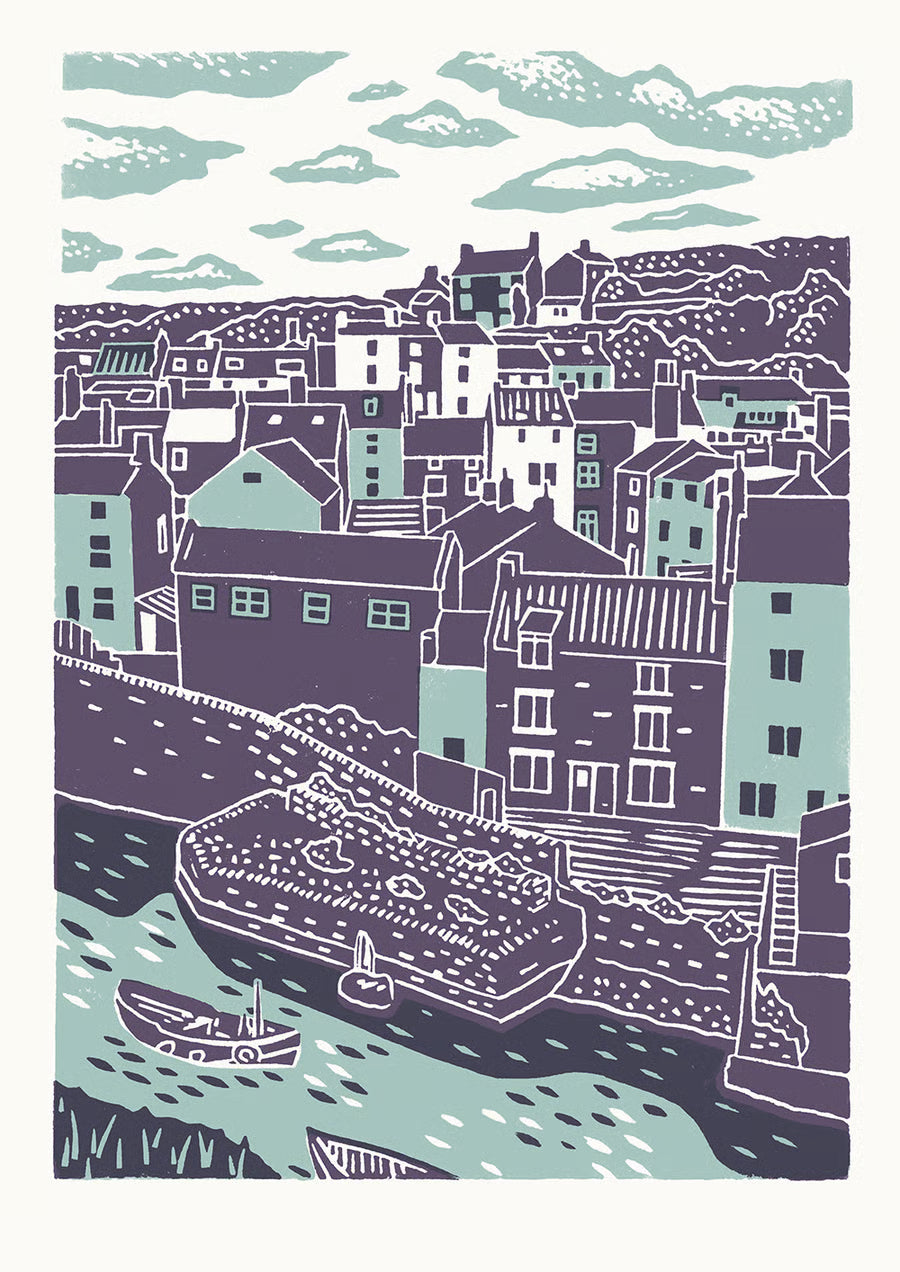 James Green - Staithes - Mounted print