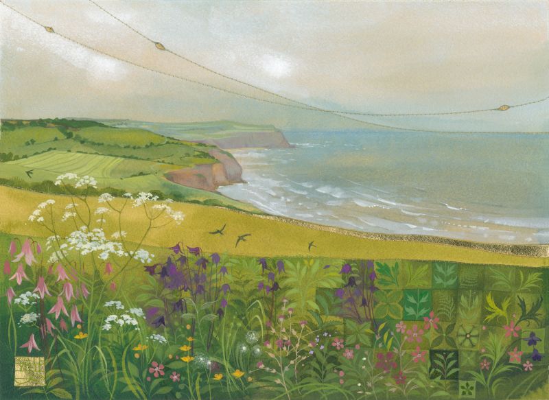 Kate Lycett - Waves & Wildflowers - Hand finished print