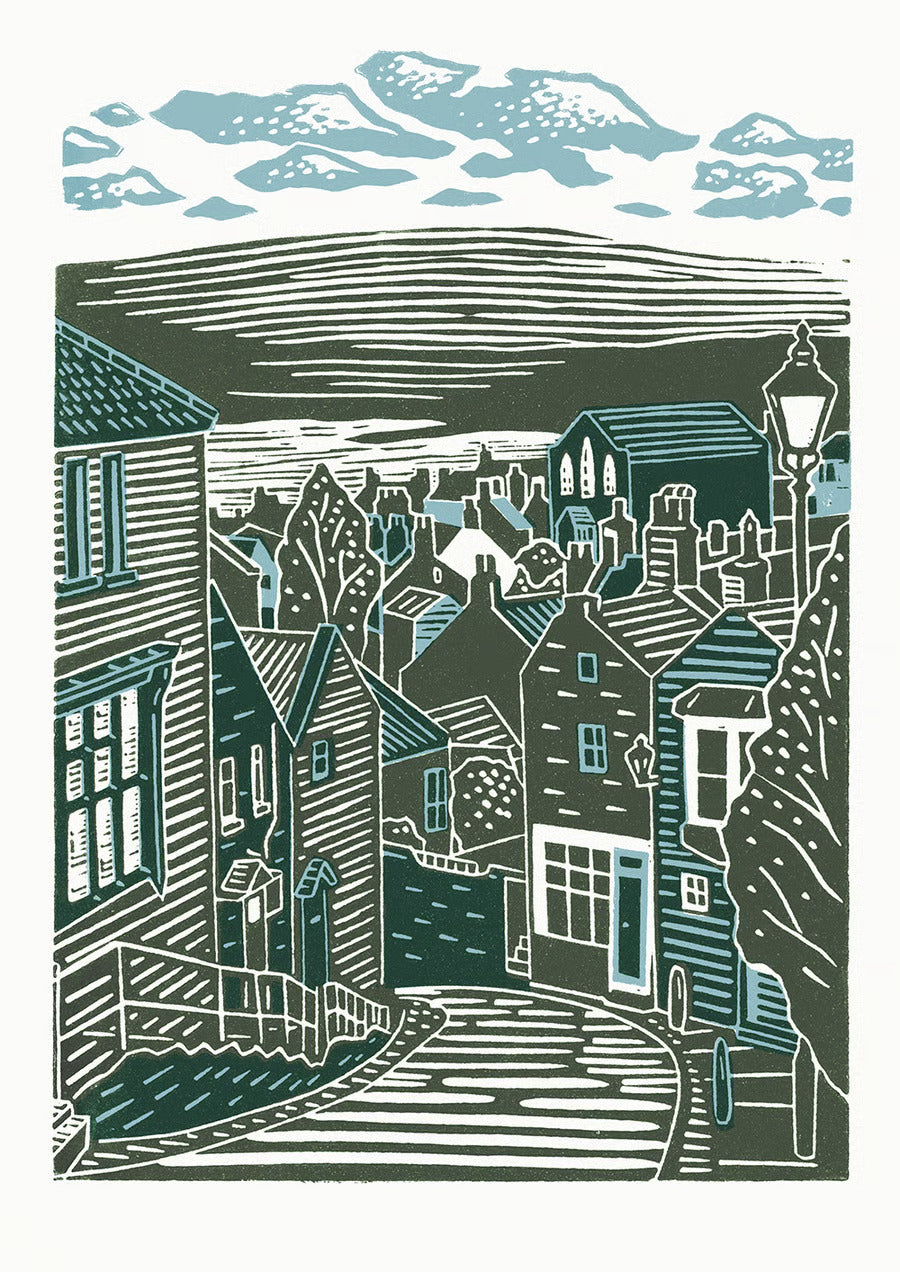 James Green - Robin Hoods Bay #2 - Mounted print