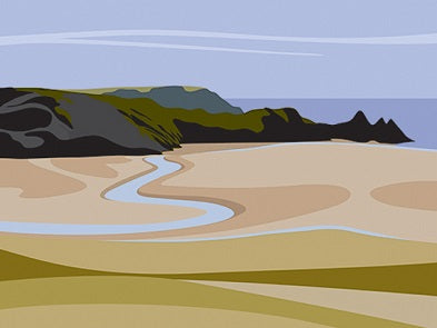 Ian Mitchell - Three Cliffs Bay - Landscape