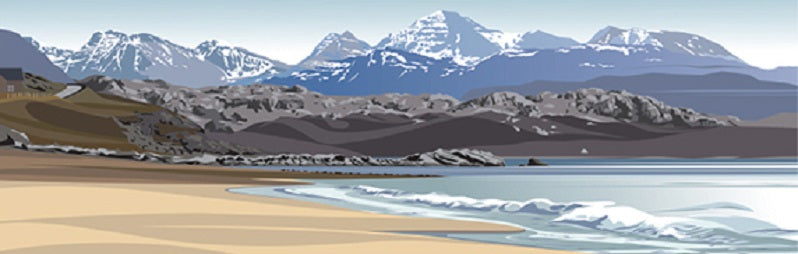 Ian Mitchell - The Torridon Range from Gairloch - Panoramic
