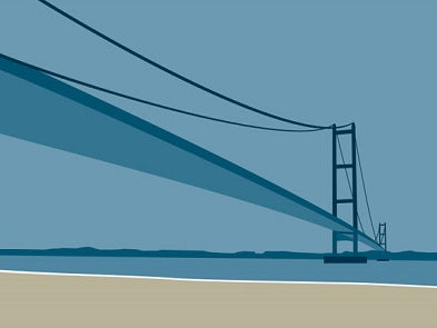 Ian Mitchell - Humber Bridge (Blue) - Landscape