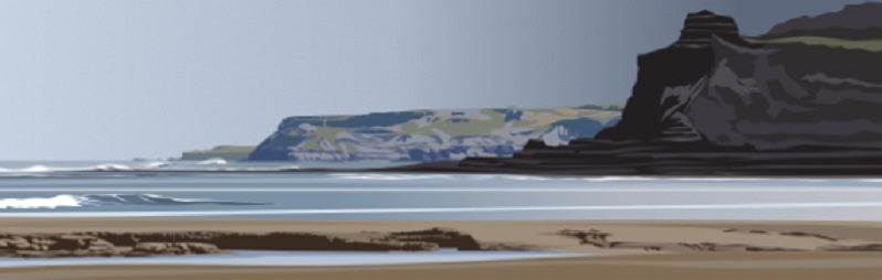 Ian Mitchell - Jet Wyke to Old Nab, Staithes - Panoramic