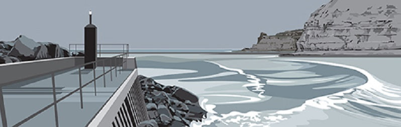 Ian Mitchell - Penny Nab from Staithes Breakwater - Panoramic