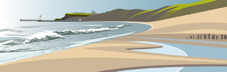 Ian Mitchell - Sandsend Beach to Whitby - Panoramic