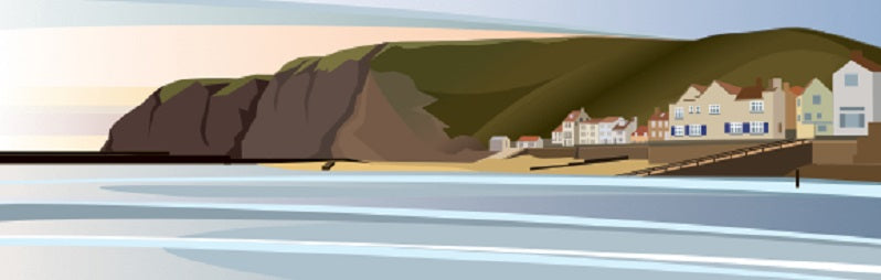 Ian Mitchell - Staithes Harbourside - Panoramic