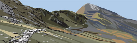 Ian Mitchell - The Pyg Track towards Crib Goch - Panoramic