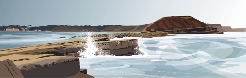 Ian Mitchell - Towards Filey from the Brigg - Panoramic