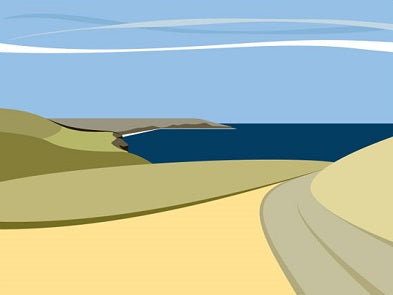 Ian Mitchell - Towards Robin Hoods Bay - Landscape