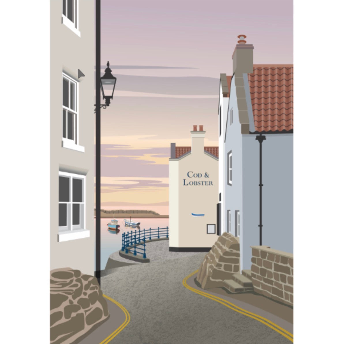 Ian Mitchell - Good Morning Staithes - Portrait