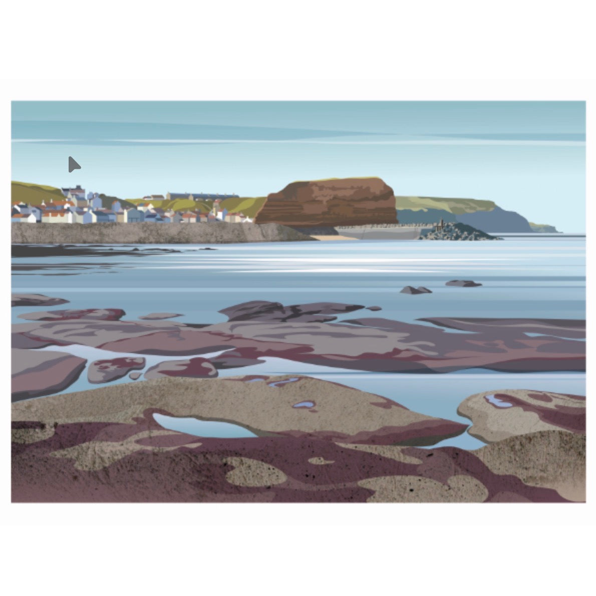 Ian Mitchell - Staithes from The Rocks - Landscape