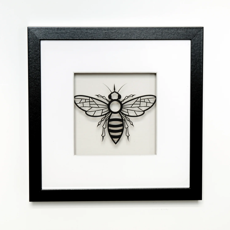 For Me And For You - Bee - Layered Papercut Scene