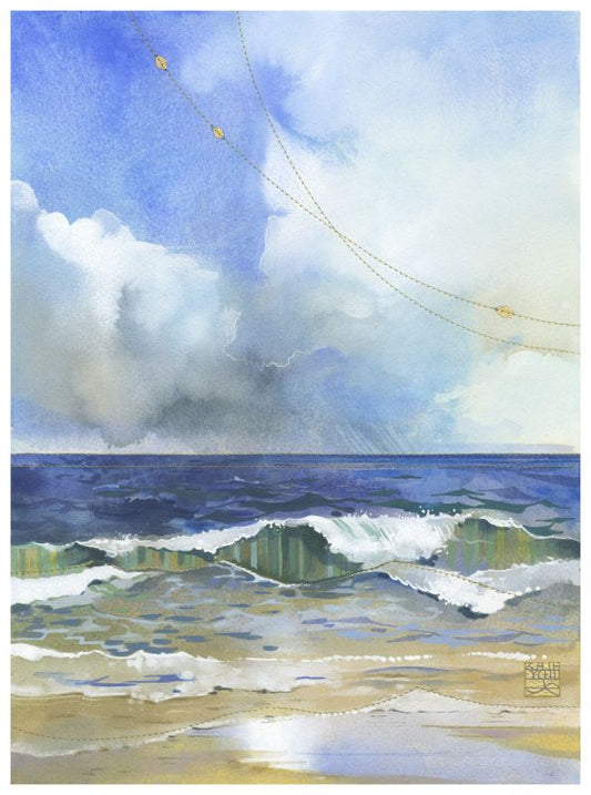 Kate Lycett - Breakers - Hand finished print