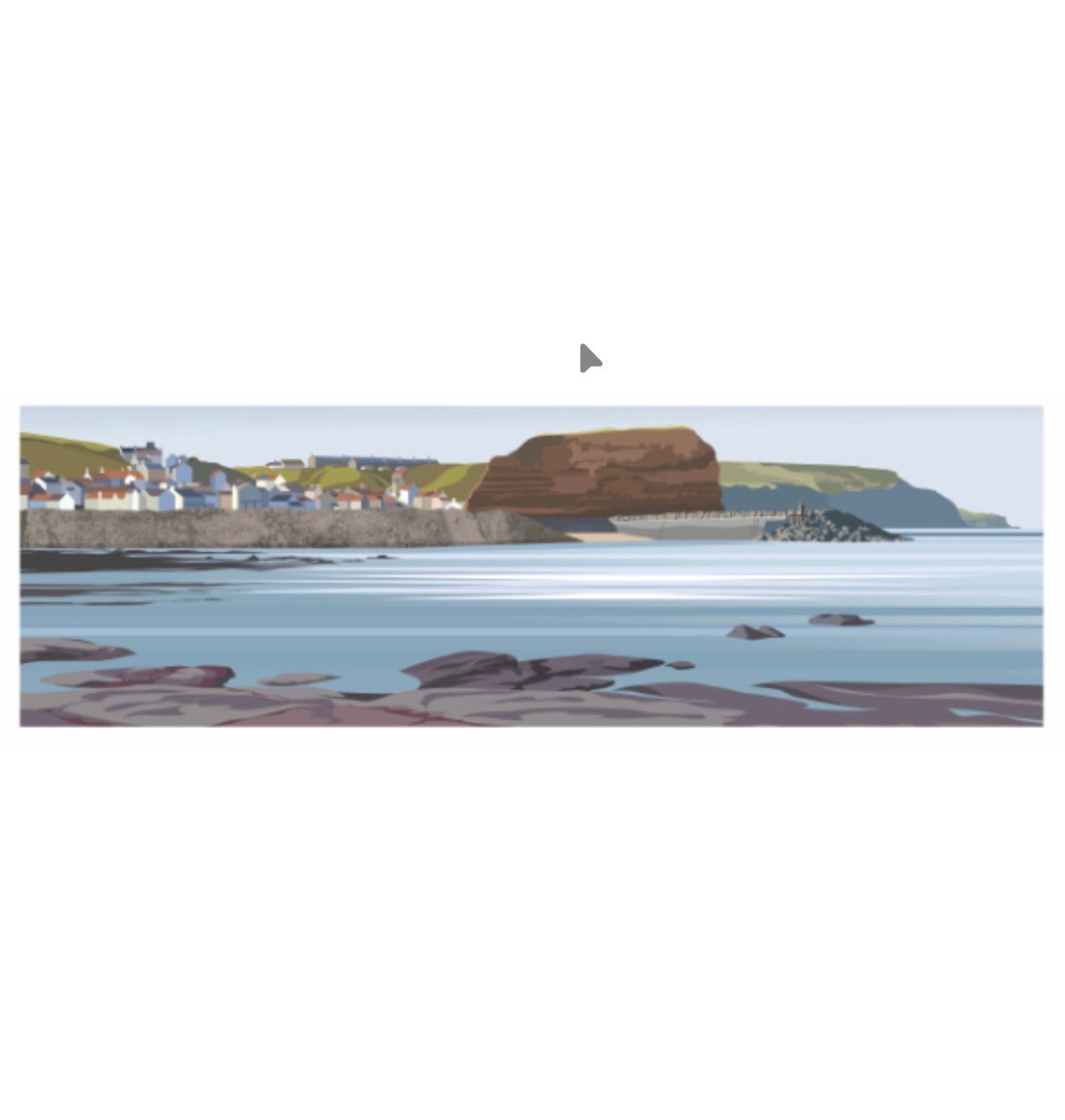 Ian Mitchell - Staithes From Penny Steel - Panoramic