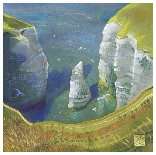Kate Lycett - Cliff Top Walk 2 - Hand finished print