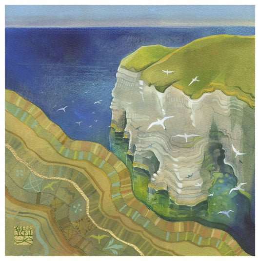 Kate Lycett - Cliff Top Walk 3 - Hand finished print