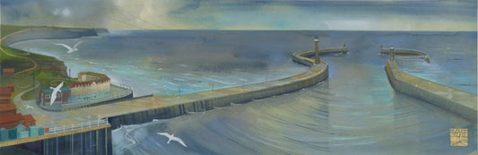 Kate Lycett - Esk Out To Sea - Hand finished print