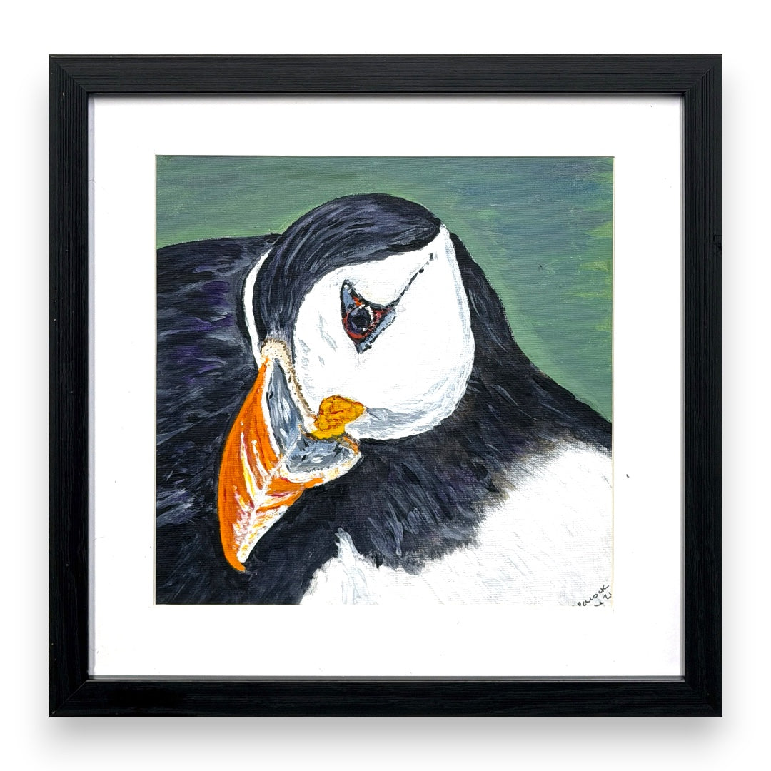 Filey Art Society - Elaine Peacock - Thoughtful Puffin
