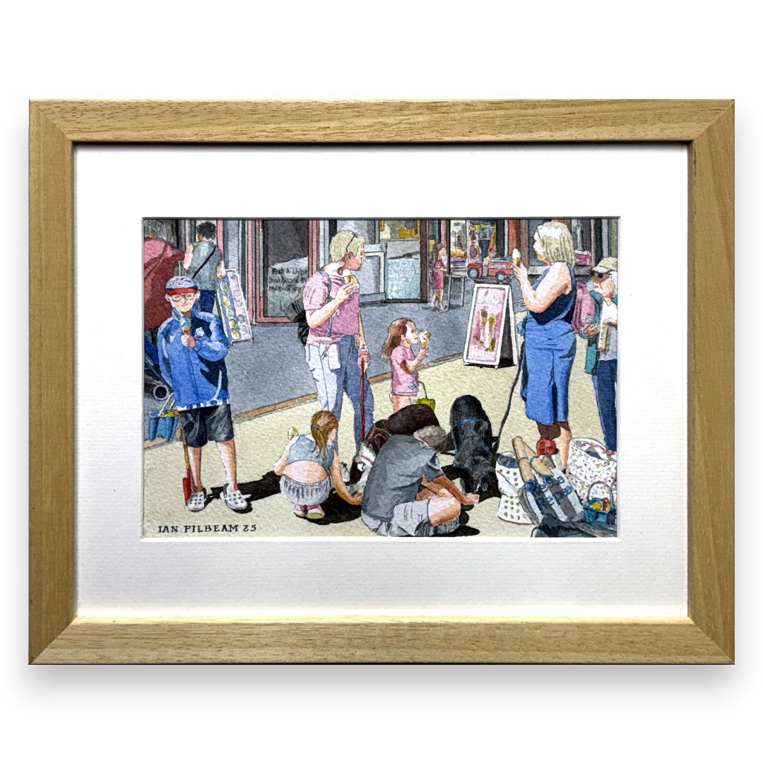 Filey Art Society - Ian Pilbeam - Ice Creams at Coble Landing