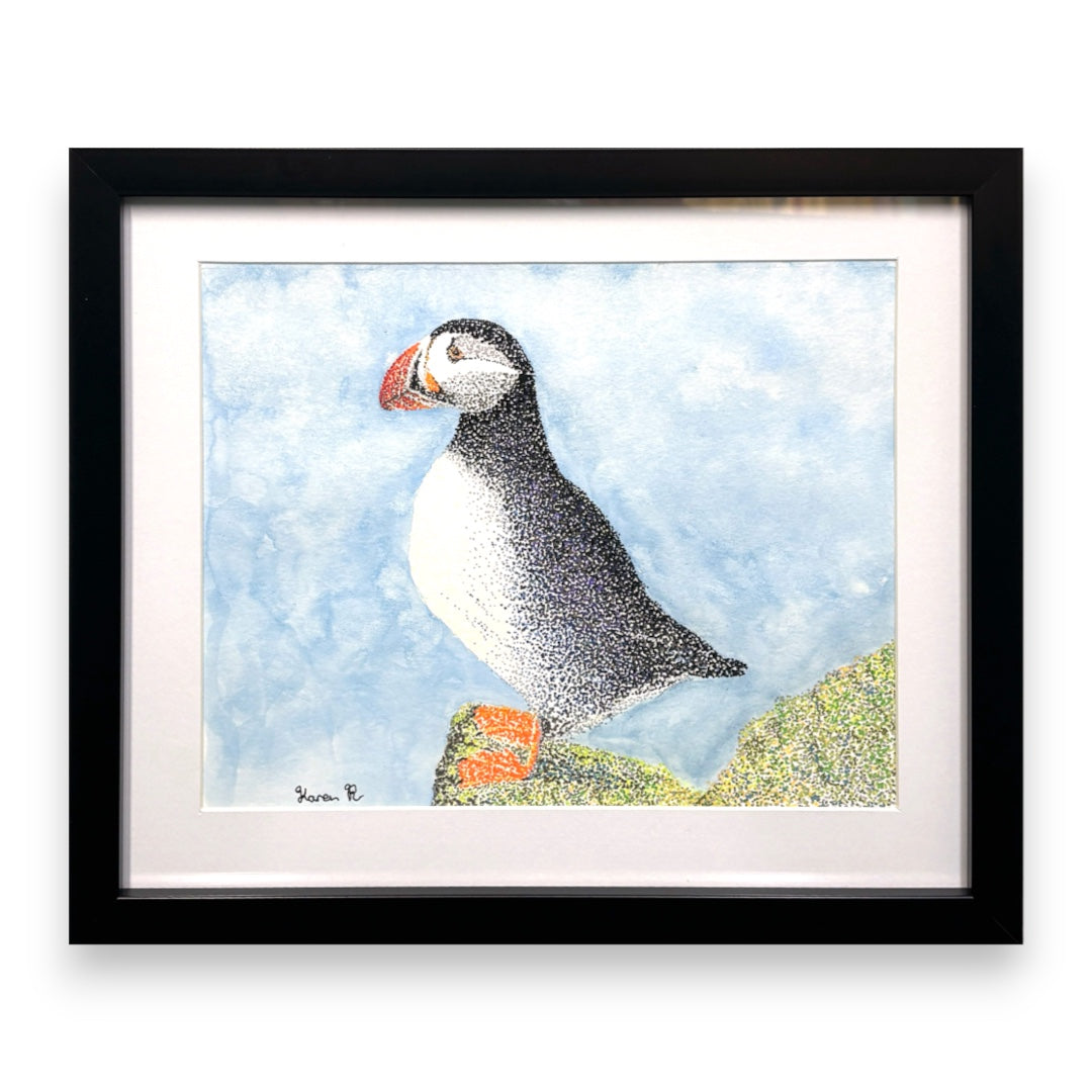 Filey Art Society - Karen Race - Puffin in the Pixel
