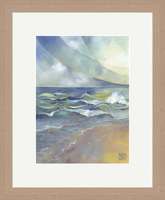 Kate Lycett - Rolling Waves - Hand finished print