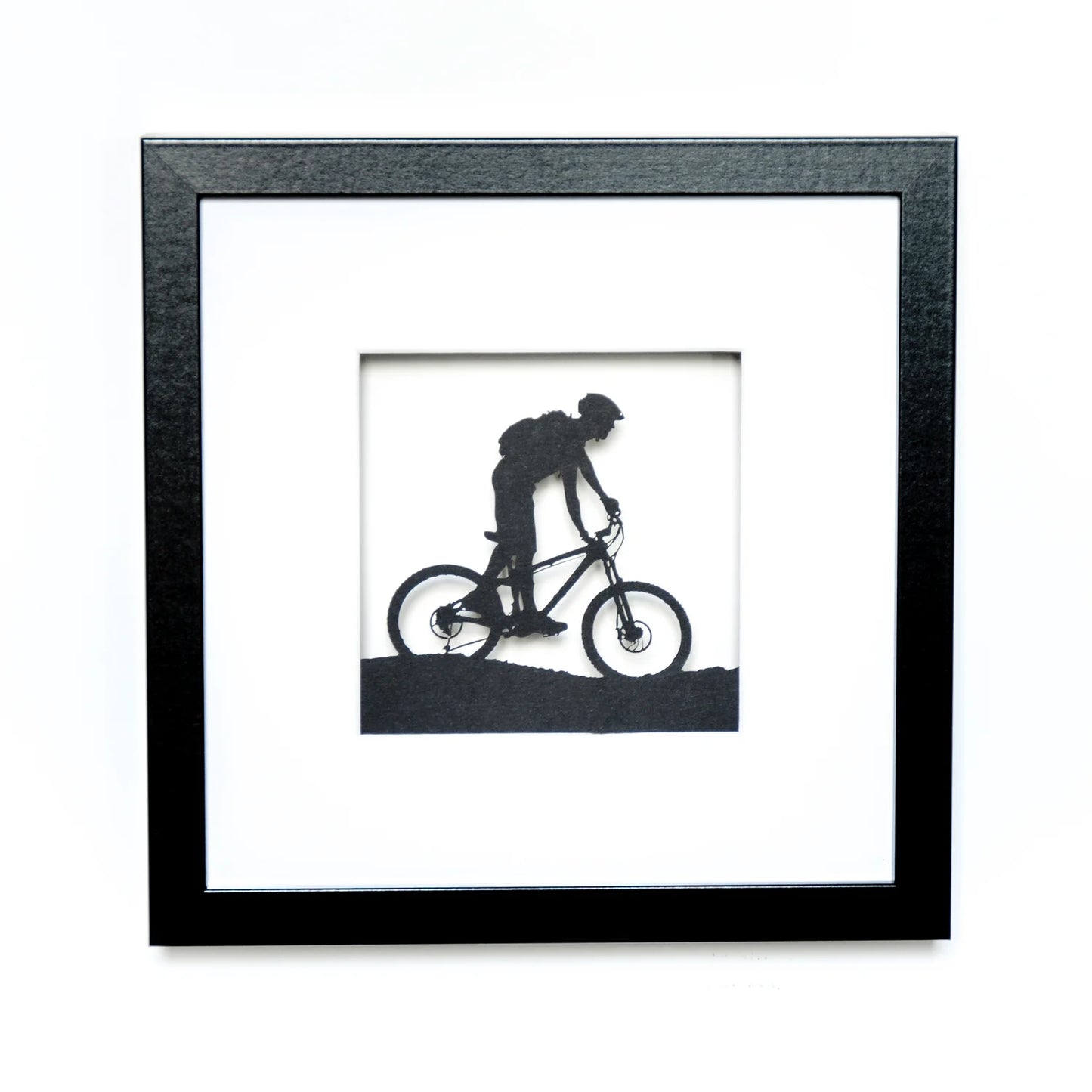 For Me And For You - Male Mountain Bike - Layered Papercut Scene