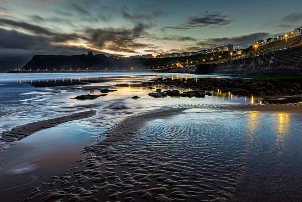 Andrew Smith - Scarborough North Bay, The Blue Hour - Photographic Print