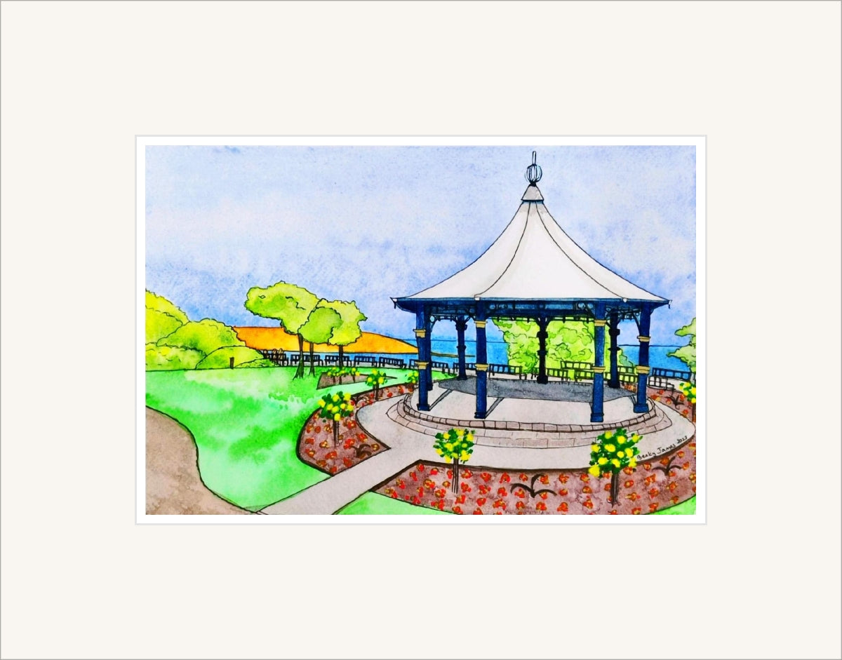 Becky James - Filey Bandstand - Mounted Print