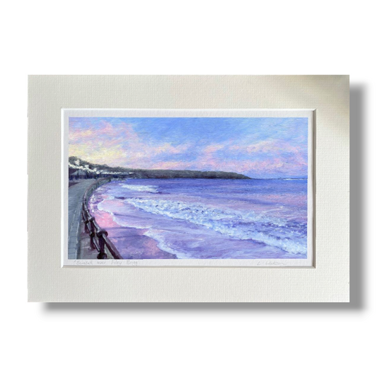 Laura Watson - Sunset Over Filey Brigg - Mounted print