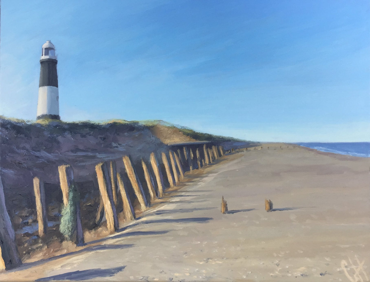Christopher Heald - Spurn Point Lighthouse, Afternoon Sunlight - Original Work