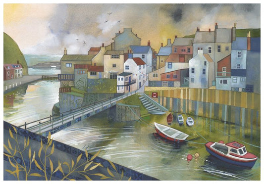 Kate Lycett - Staithes - Hand finished print