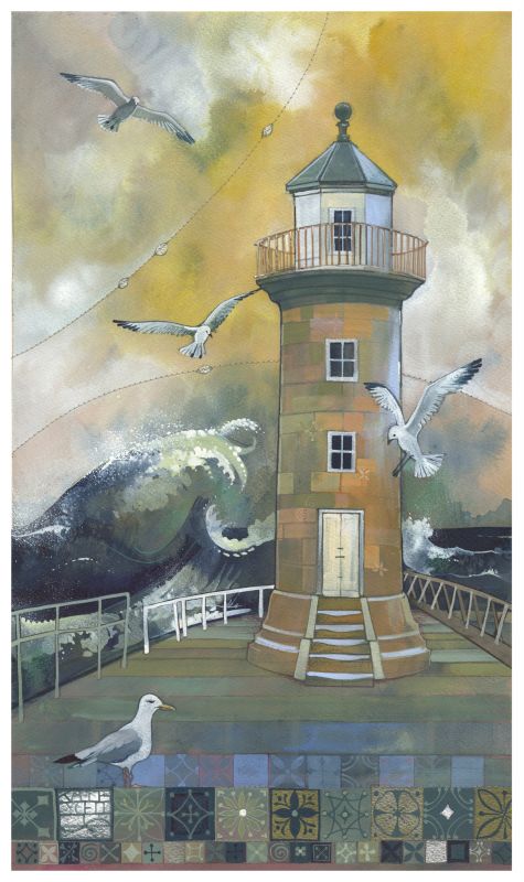 Kate Lycett - The East Pier - Hand finished print