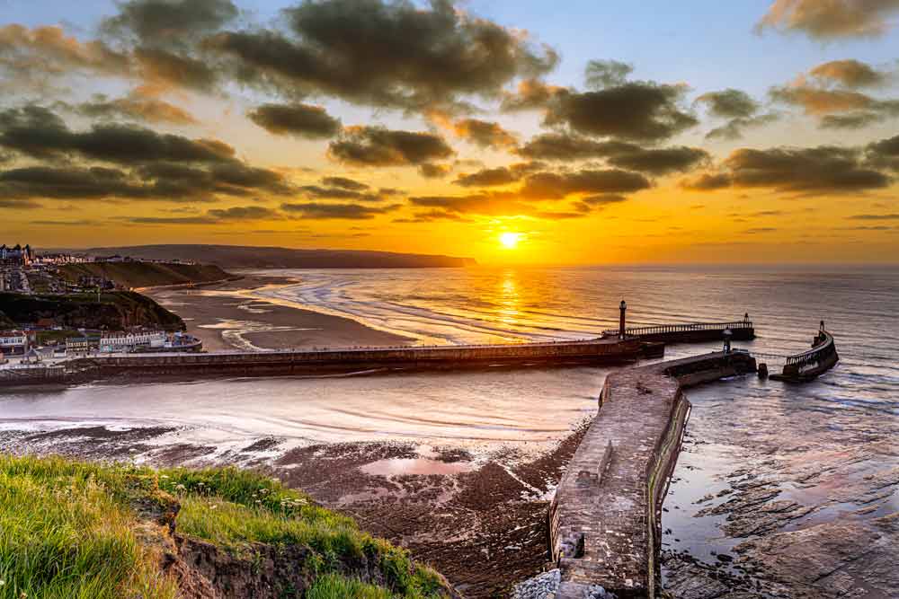 Andrew Smith - Whitby Pier Sunset - Photographic Print