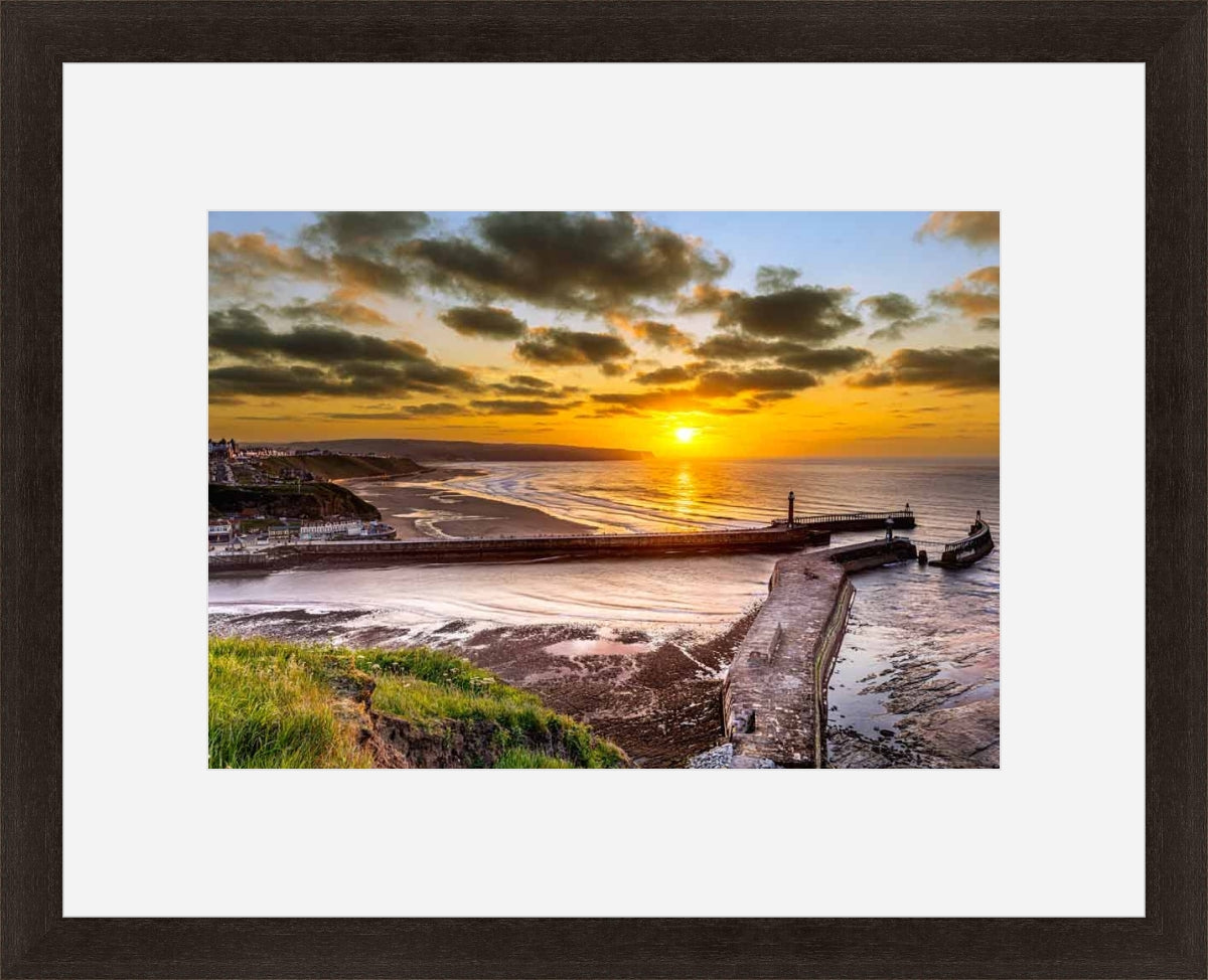 Andrew Smith - Whitby Pier Sunset - Photographic Print