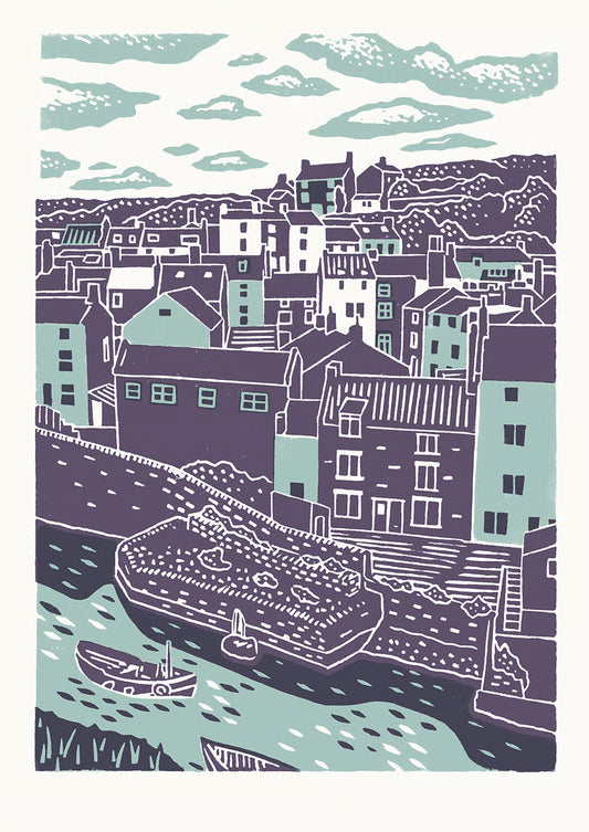 James Green - Staithes - Mounted print