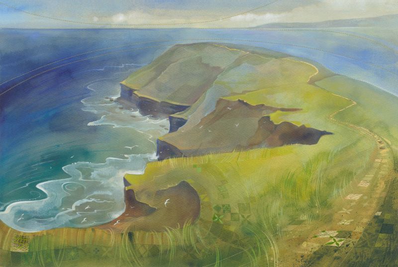 Kate Lycett - Filey Brigg - Hand finished print