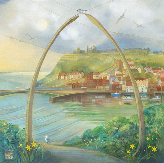 Kate Lycett - Whitby Whalebones - Hand finished print