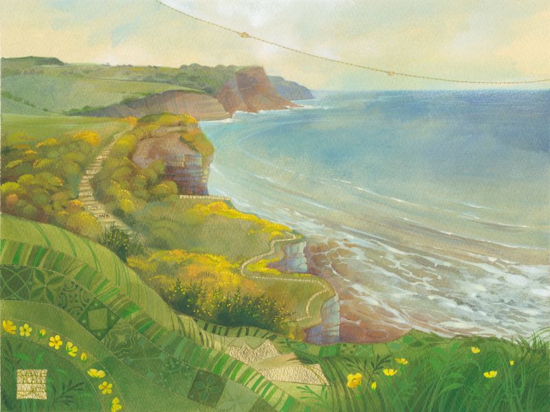 Kate Lycett - Gorse At Long Nab - Hand finished print