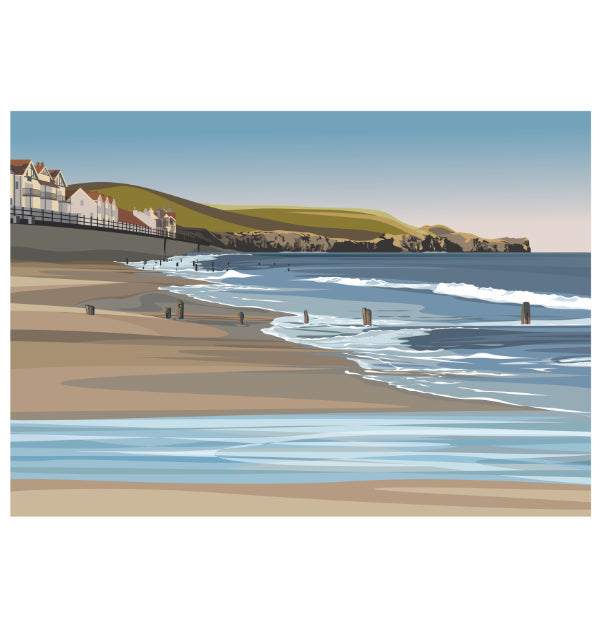Ian Mitchell - Sandsend Beach, Looking North - Landscape