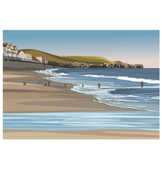 Ian Mitchell - Sandsend Beach, Looking North - Landscape