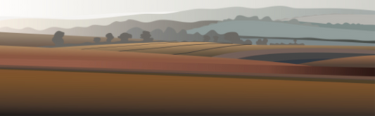 Ian Mitchell - Autumn Evening on the Wolds - Panoramic