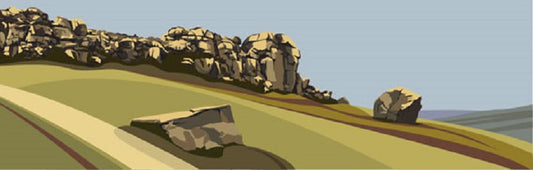 Ian Mitchell - Ilkley Moor, Cow & Calf Rocks - Panoramic
