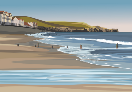 Ian Mitchell - Sandsend Beach, looking North - Landscape