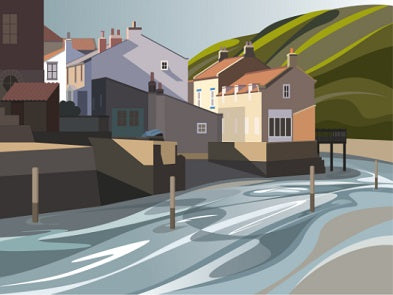 Ian Mitchell - Staithes Beckside - Landscape