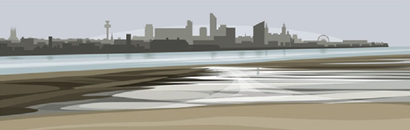 Ian Mitchell - Liverpool from the Wirral - Panoramic